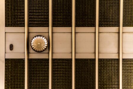 an antique and stylish metal door in italy