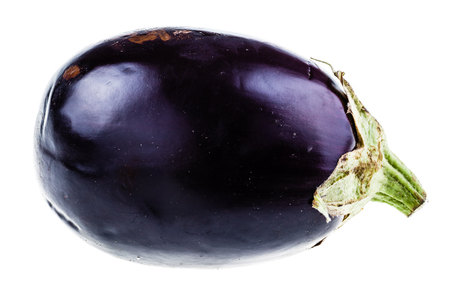 an eggplant fruit isolated over a white backgroundの写真素材