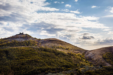 a beautiful mountain landscape in the italian region named Campania, near the city of Limatolaの写真素材