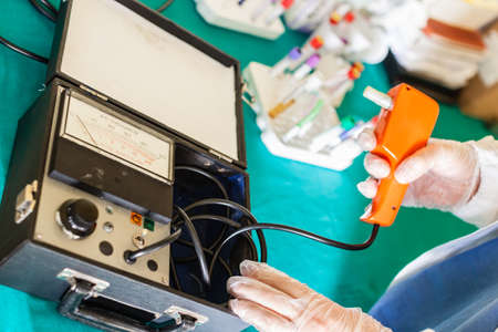 The Bio-Thesiometer is an instrument designed to measure simply and accurately the threshold of appreciation of vibration in human subjectsの写真素材