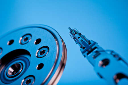macro of a hard disk