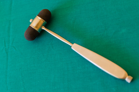 A reflex hammer is a medical instrument used by physicians to test deep tendon reflexes