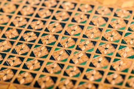 macro shot of finely inlaid wood with applications