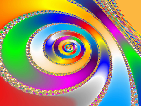 Digital visualization of a colourful fractal called Mandelbrot set. Mathematical Backgroundの写真素材