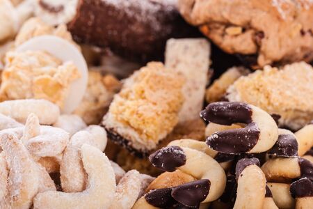 a heap of different homemade christmas pastry and cookies