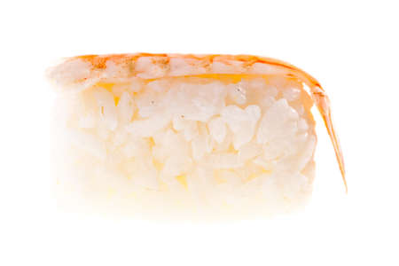 a delicious nigiri sushi isolated over a white backgroundの写真素材