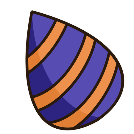 Purple and orange striped Halloween egg iconのイラスト素材