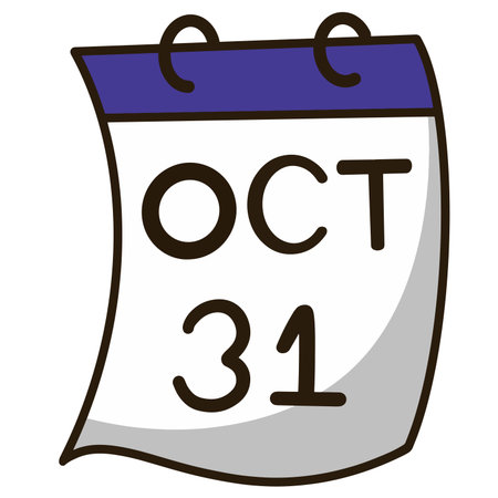 october 31st calendar clipartのイラスト素材