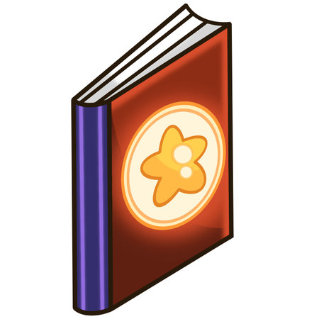 A magical book with a star-shaped coverのイラスト素材