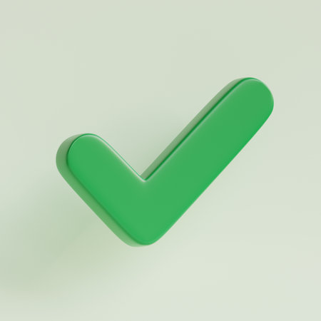 Check mark concept. 3d render illustrationの写真素材