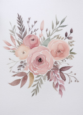 Botanical card designed for wedding with space for textの素材
