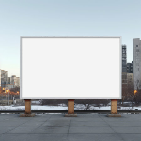 Outdoor blank street signboard mockup, billboardの素材