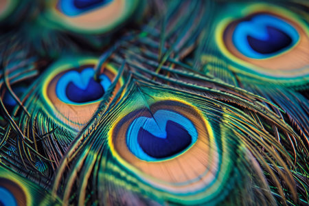 Intricate peacock feather texture for artistic projectsの素材