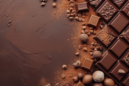 Chocolate background with copy spaceの素材