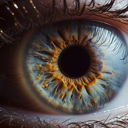 Ultrarealistic eye, close up shot, eye wide open, shocked, highly detailedの素材