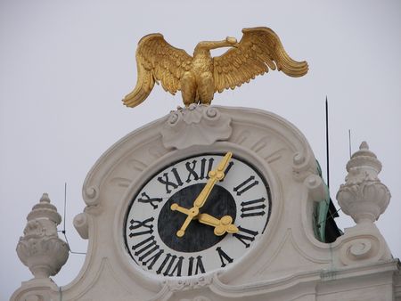 Vienna, clock detailの写真素材