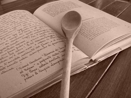 Ricettario con Mestoloの写真素材