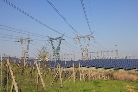 Photovoltaic energy farmの写真素材