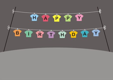 happy birthdayのイラスト素材