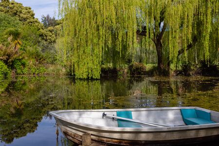 A Boat on a Lakeの写真素材
