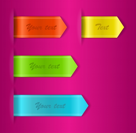 Vector set of colored ribbonsのイラスト素材