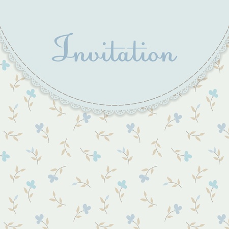 retro invitation cardのイラスト素材