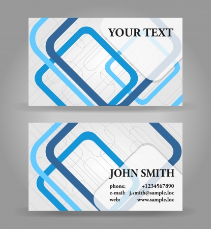 Blue and gray modern business card template のイラスト素材