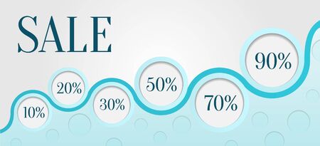 Blue horizontal sale bannerのイラスト素材