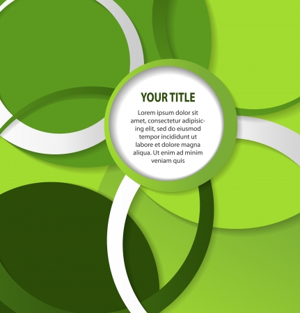 Abstract green background with circles and ringsのイラスト素材