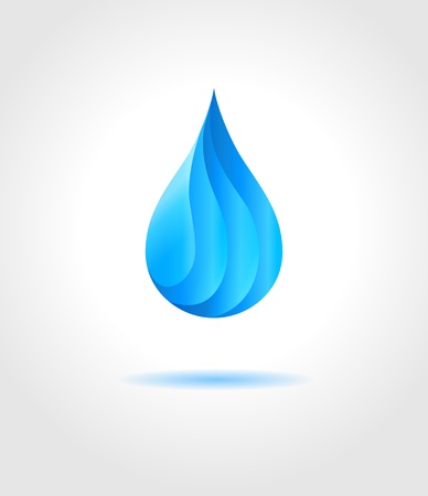 Abstract blue water drop on gray background Vector creative concept Abstract blue water drop on gray background Vector creative concept