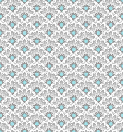 Stylized asian retro seamless pattern with color flowers.のイラスト素材