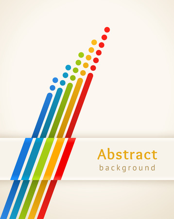 Colored stripes with circles. Retro background. Design template. Abstract lines directed upwards. Concept of leadership, competition, success and etcのイラスト素材