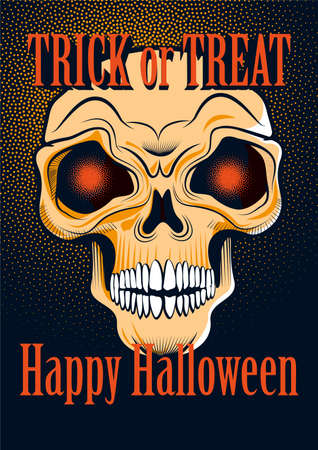Trick or treat skullのイラスト素材