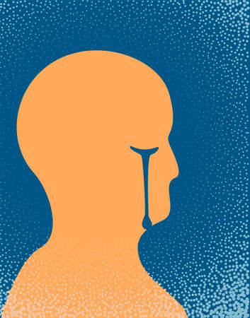 Illustration of sadnessのイラスト素材