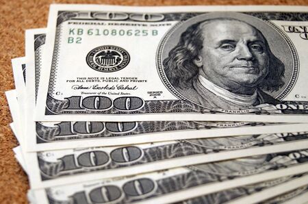 dollars  bills closeupの写真素材