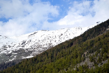 View of the Swiss Alpel in springの写真素材