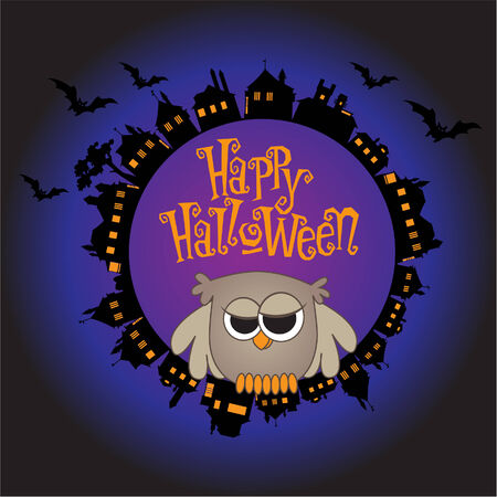 owl backgroundのイラスト素材