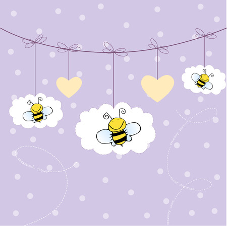 background with bees のイラスト素材