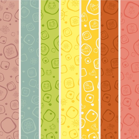 seamless stripe pattern for kidsのイラスト素材