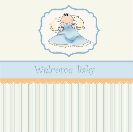 welcome new baby boy のイラスト素材