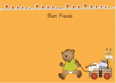 best friends card のイラスト素材