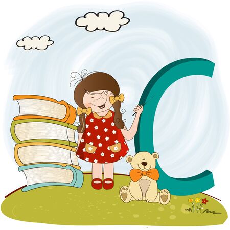 children alphabet letters のイラスト素材