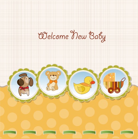 new baby announcement cardのイラスト素材