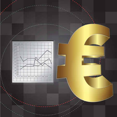 financial background with euro sign のイラスト素材