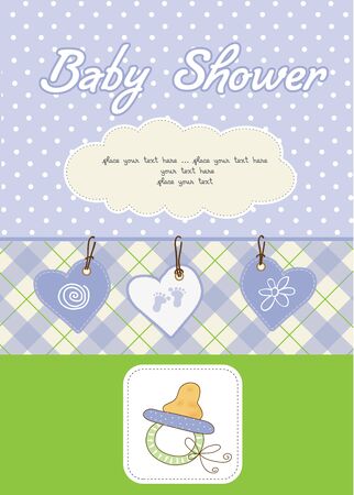 baby boy shower cardのイラスト素材