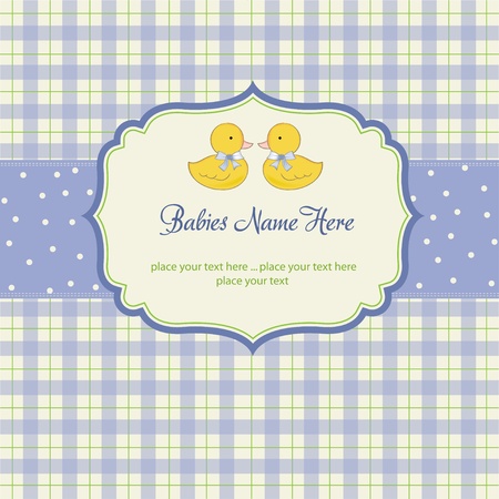 delicate babies twins shower card