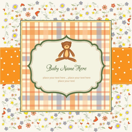 romantic baby shower card のイラスト素材