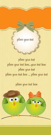 Birds couple in loveのイラスト素材