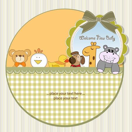 Baby shower announcementのイラスト素材