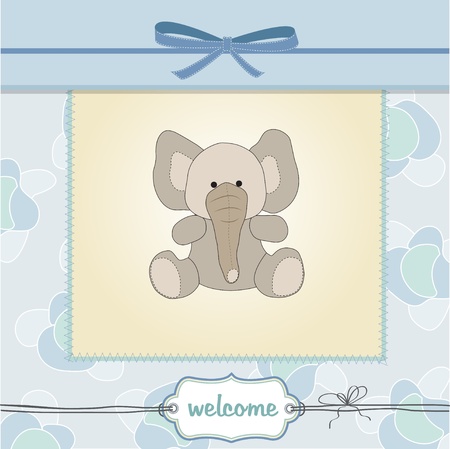 delicate baby boy shower card のイラスト素材